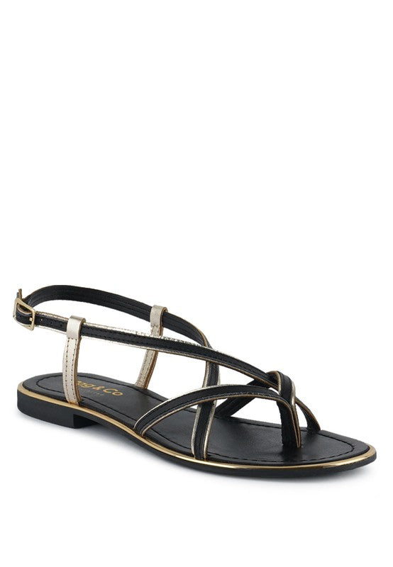 Pheboe Strappy Flat Sandals - Hassle Free Cart