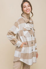 Plaid Bust Pocket Shacket - Hassle Free Cart