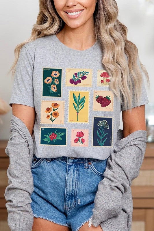 Plants Stamps Graphic T Shirts - Hassle Free Cart