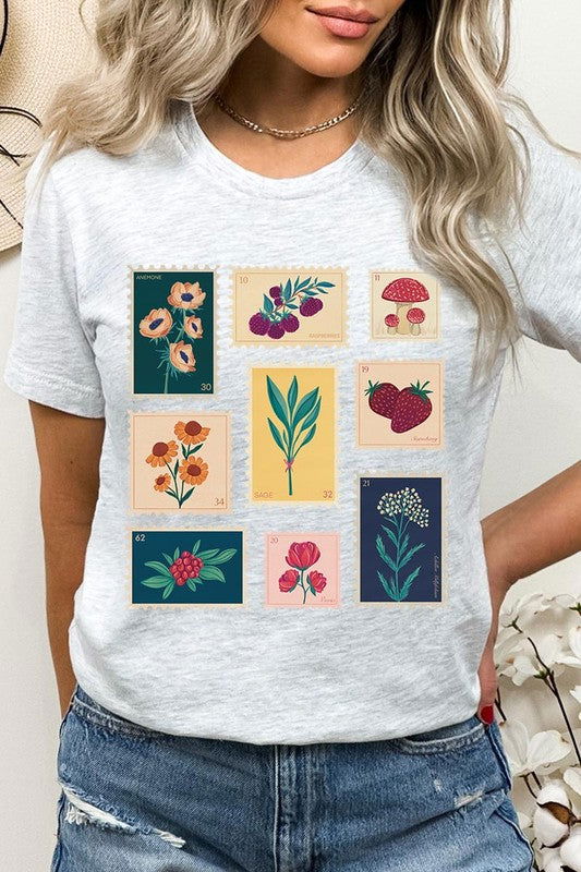 Plants Stamps Graphic T Shirts - Hassle Free Cart