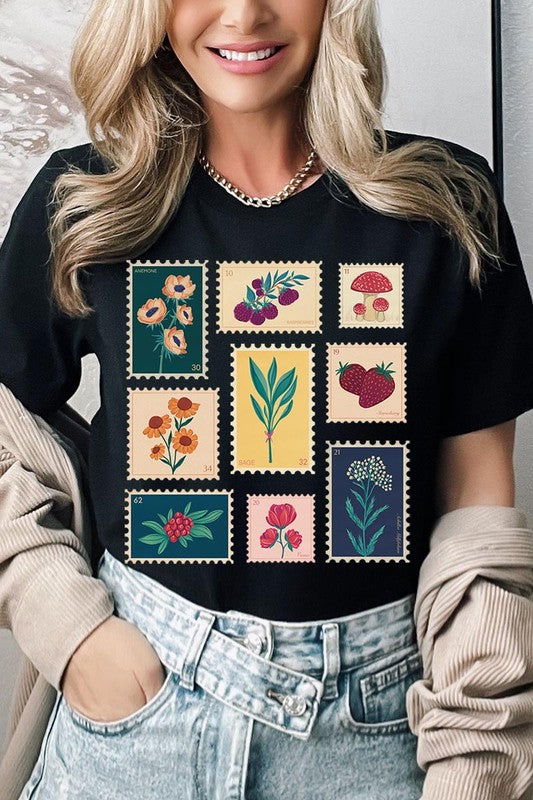 Plants Stamps Graphic T Shirts - Hassle Free Cart