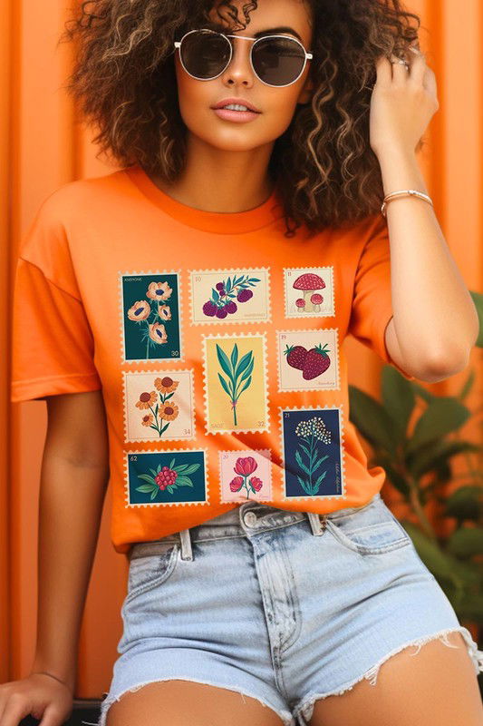 Plants Stamps Graphic T Shirts - Hassle Free Cart