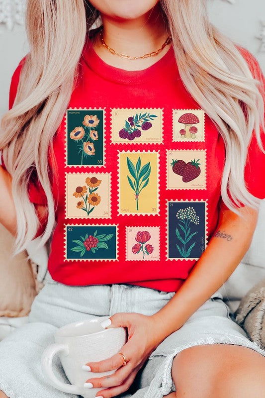 Plants Stamps Graphic T Shirts - Hassle Free Cart