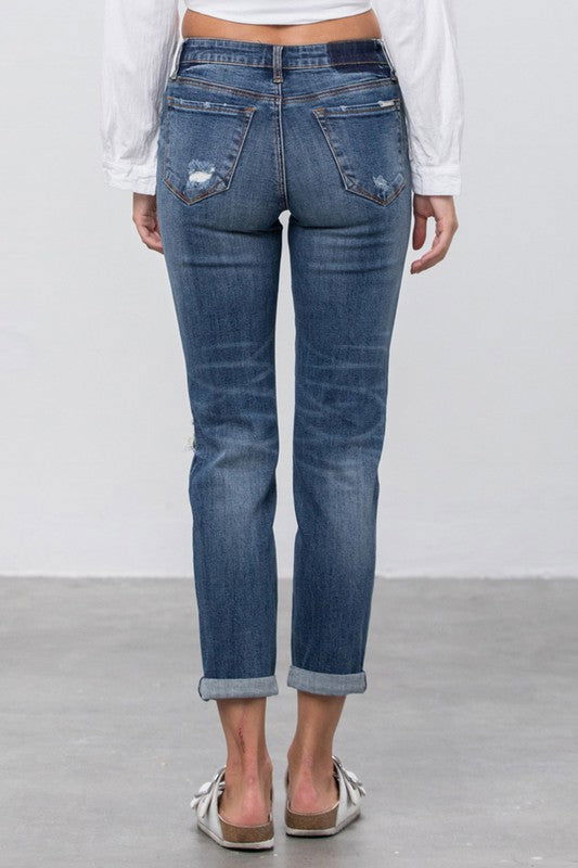 Ripped Boyfriend Jeans - Hassle Free Cart