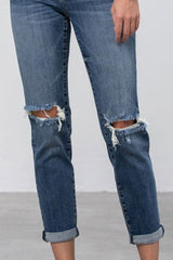 Ripped Boyfriend Jeans - Hassle Free Cart