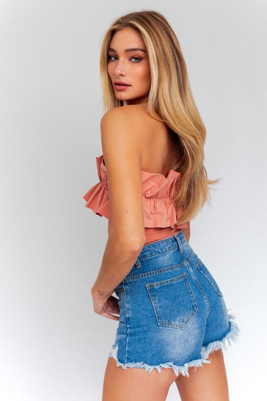 Ruffle Detail Bodysuit - Hassle Free Cart