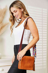 SHOMICO PU Leather Wide Strap Crossbody Bag | Hassle Free Cart