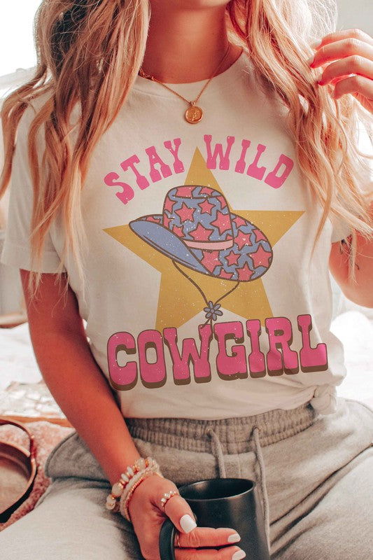 STAY WILD COWGIRL Graphic Tee - Hassle Free Cart