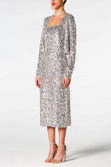 Sequin Cardigan and Straight Dress Set | Hassle Free Cart