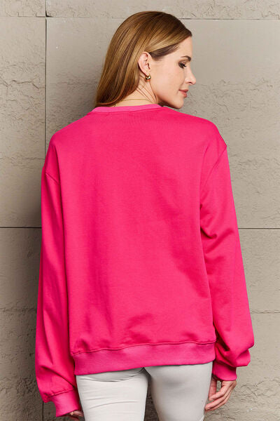 Simply Love Full Size CIAO！Round Neck Sweatshirt | Hassle Free Cart