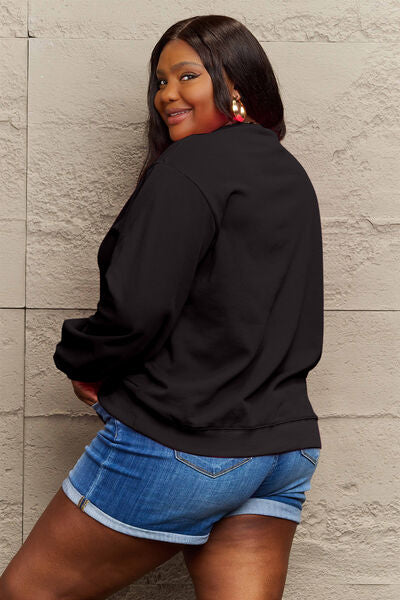 Simply Love Full Size CIAO！Round Neck Sweatshirt | Hassle Free Cart