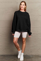 Simply Love Full Size IF I'M TOO MUCH THEN GO FIND LESS Round Neck Sweatshirt | Hassle Free Cart