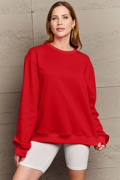 Simply Love Full Size IF I'M TOO MUCH THEN GO FIND LESS Round Neck Sweatshirt | Hassle Free Cart