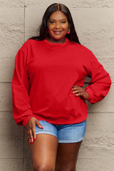 Simply Love Full Size IF I'M TOO MUCH THEN GO FIND LESS Round Neck Sweatshirt | Hassle Free Cart