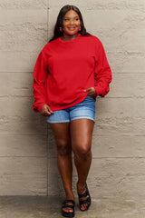 Simply Love Full Size IF I'M TOO MUCH THEN GO FIND LESS Round Neck Sweatshirt | Hassle Free Cart