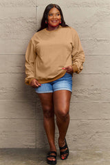 Simply Love Full Size IF I'M TOO MUCH THEN GO FIND LESS Round Neck Sweatshirt | Hassle Free Cart