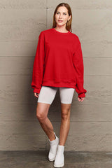 Simply Love Full Size IF I'M TOO MUCH THEN GO FIND LESS Round Neck Sweatshirt | Hassle Free Cart