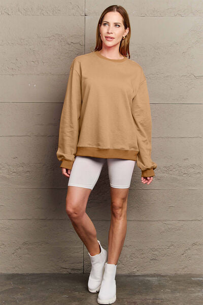 Simply Love Full Size IF I'M TOO MUCH THEN GO FIND LESS Round Neck Sweatshirt | Hassle Free Cart