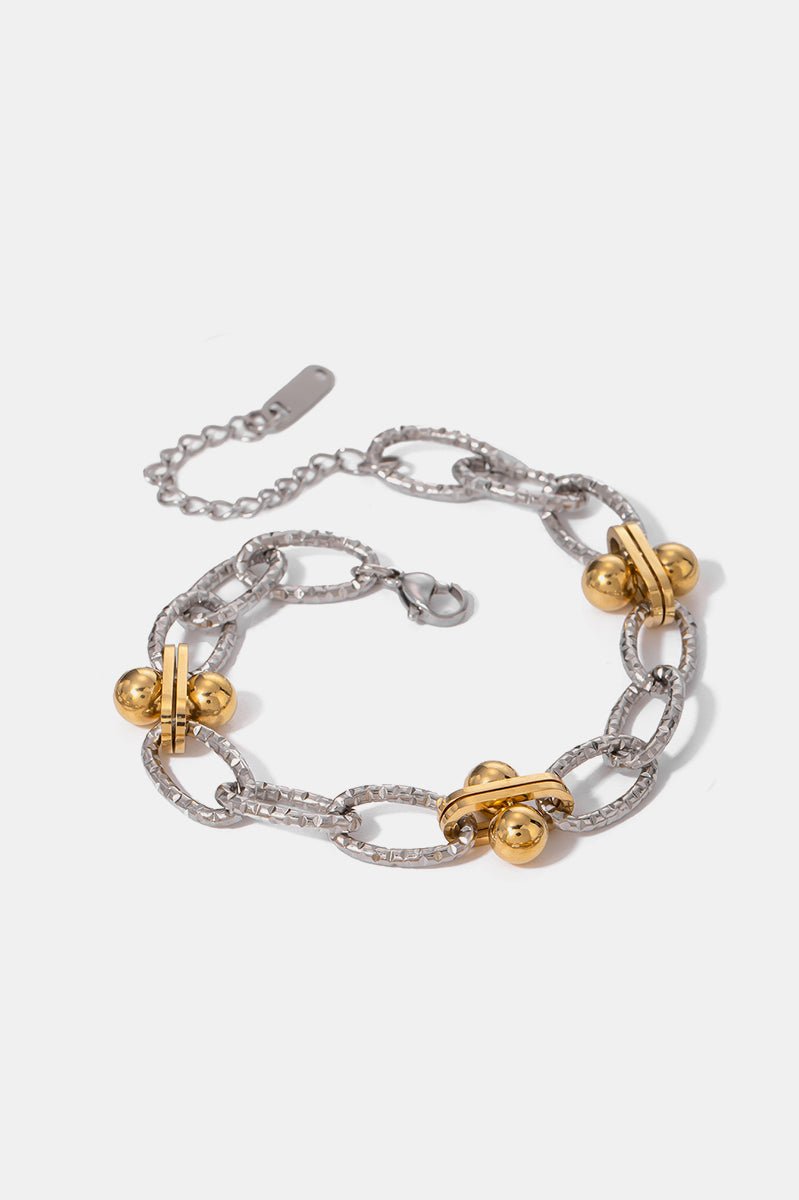 Stainless Steel Contrast Chain Bracelet - Hassle Free Cart