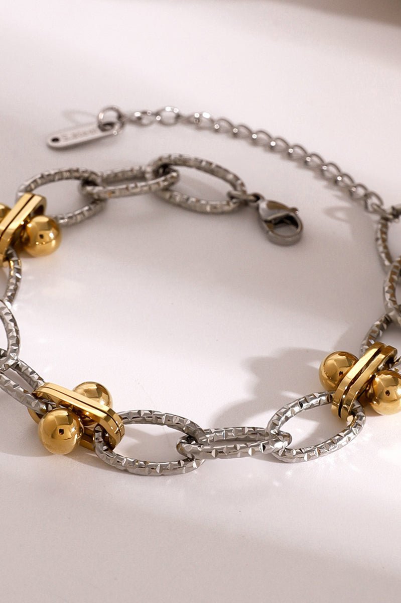 Stainless Steel Contrast Chain Bracelet - Hassle Free Cart