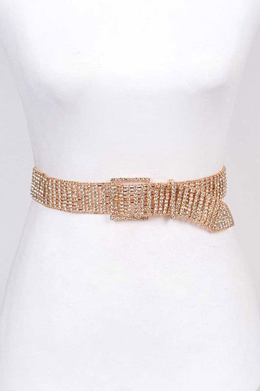 Statement Rhinestone Buckle Chain Belt - Hassle Free Cart