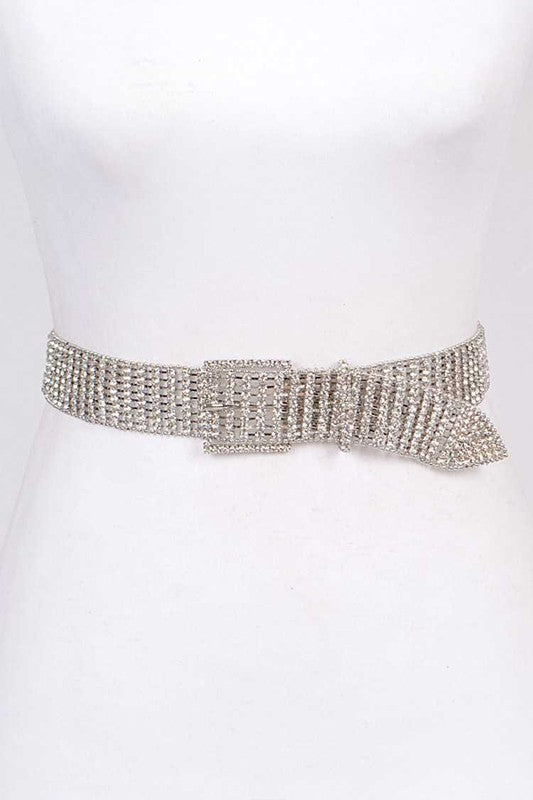 Statement Rhinestone Buckle Chain Belt - Hassle Free Cart