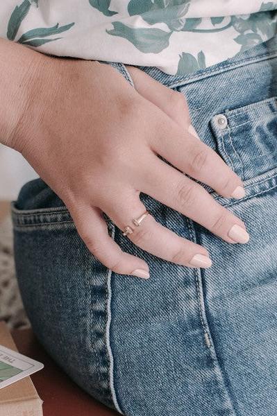 Stevie Adjustable Baguette Ring - Hassle Free Cart