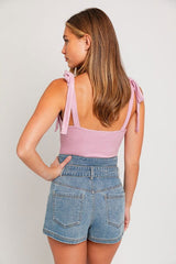 Strap Tie Bodysuit - Hassle Free Cart