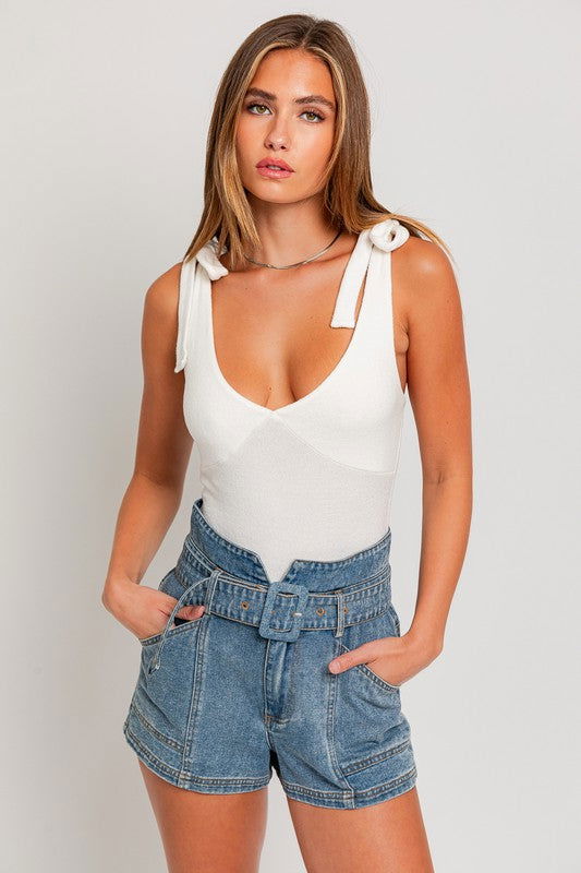 Strap Tie Bodysuit - Hassle Free Cart