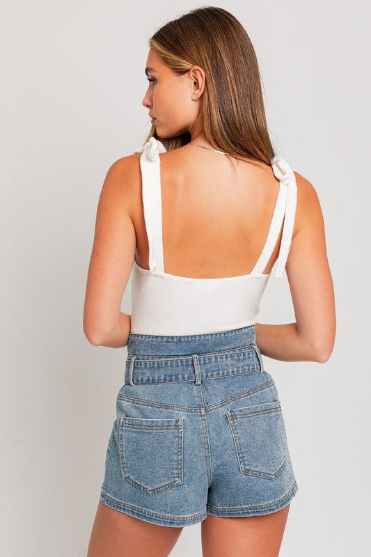 Strap Tie Bodysuit - Hassle Free Cart