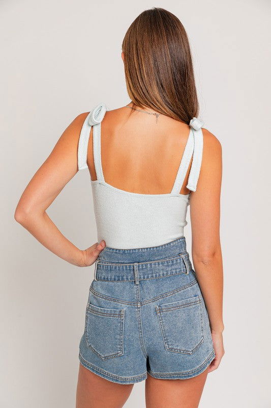 Strap Tie Bodysuit - Hassle Free Cart