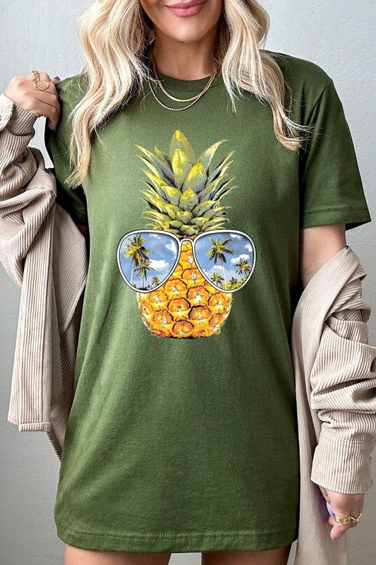 Summer Pineapple Graphic T Shirts - Hassle Free Cart