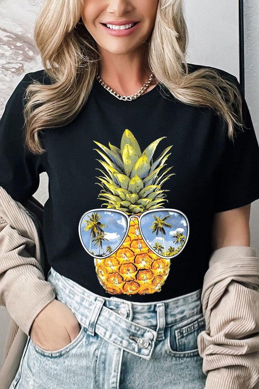 Summer Pineapple Graphic T Shirts - Hassle Free Cart