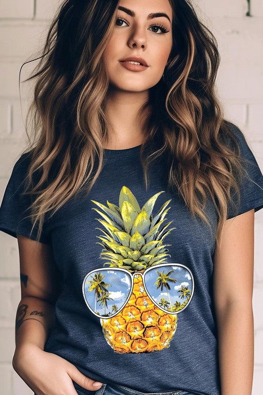 Summer Pineapple Graphic T Shirts - Hassle Free Cart