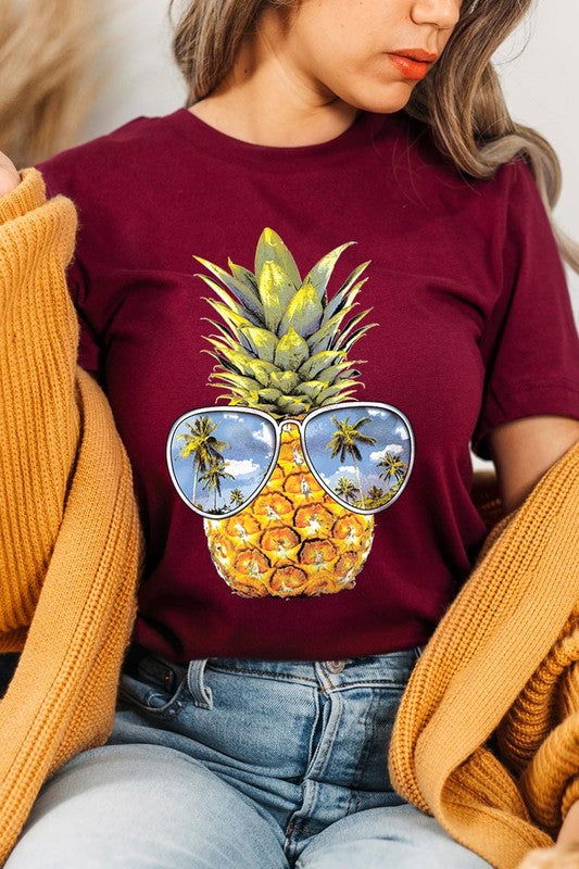 Summer Pineapple Graphic T Shirts - Hassle Free Cart