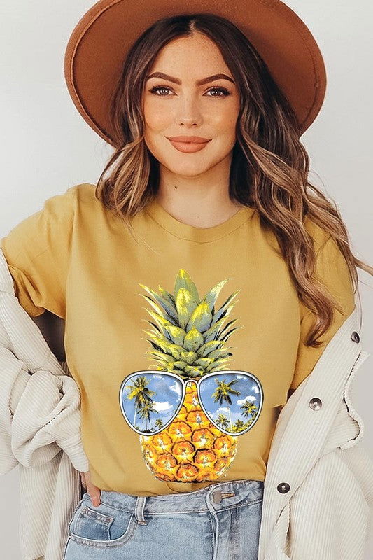 Summer Pineapple Graphic T Shirts - Hassle Free Cart