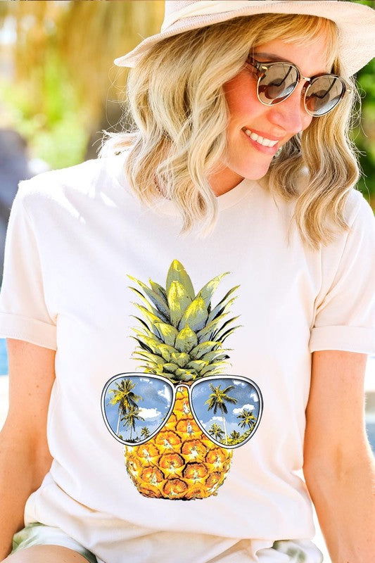 Summer Pineapple Graphic T Shirts - Hassle Free Cart