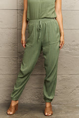 Tie Waist Long Pants with Pocket | Hassle Free Cart