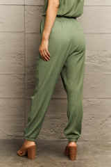 Tie Waist Long Pants with Pocket | Hassle Free Cart