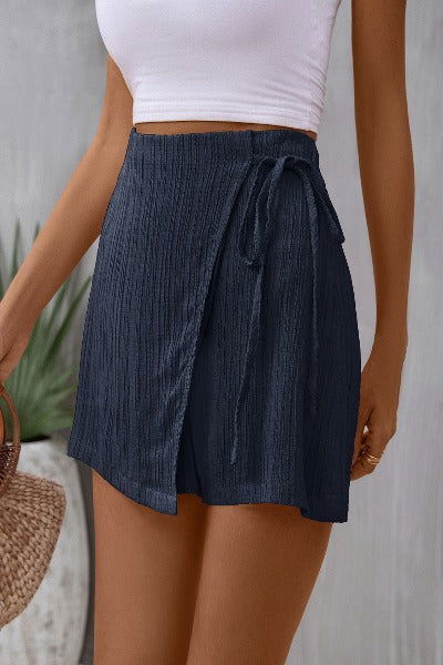 Tied High Waist Skort - Hassle Free Cart