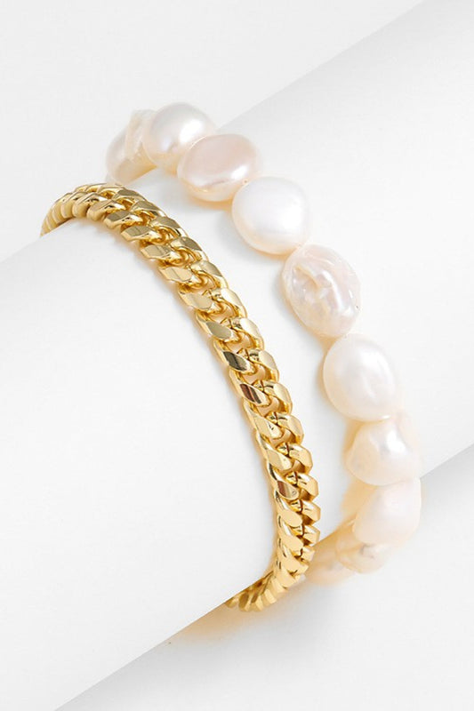 Two-Tone Double-Layered Bracelet | Hassle Free Cart