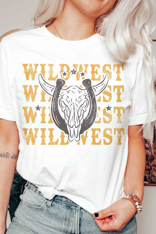 WILDWEST LONGHORN HORSESHOE Graphic Tee - Hassle Free Cart