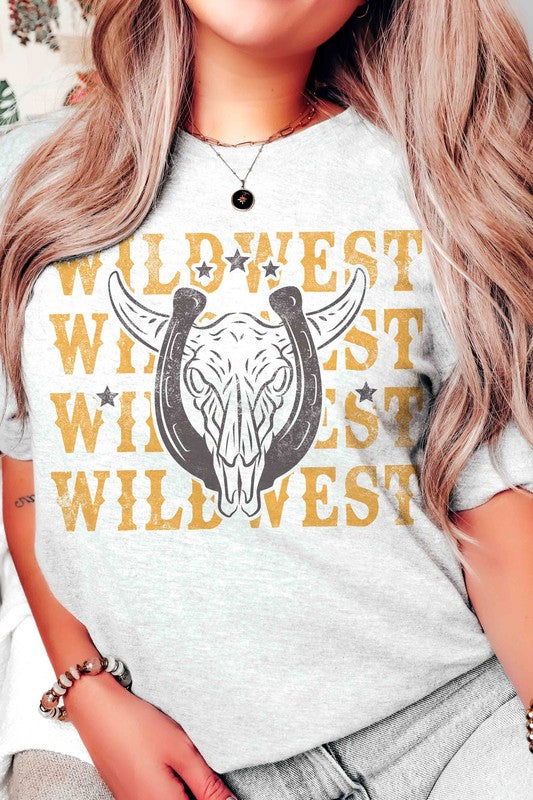 WILDWEST LONGHORN HORSESHOE Graphic Tee - Hassle Free Cart