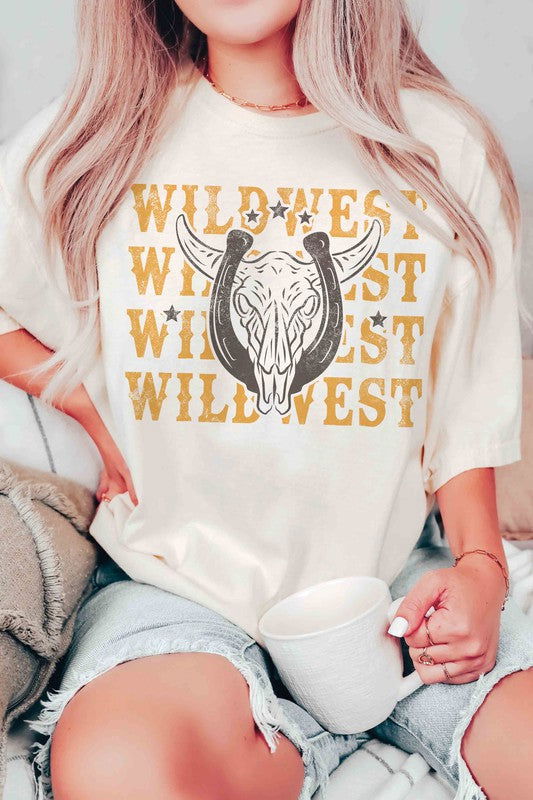 WILDWEST LONGHORN HORSESHOE Graphic Tee - Hassle Free Cart