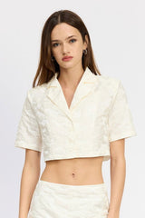 White Cropped Shirt Top - Hassle Free Cart