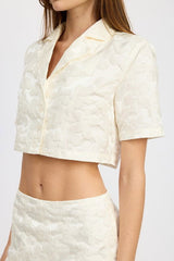 White Cropped Shirt Top - Hassle Free Cart