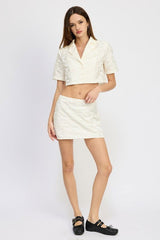 White Cropped Shirt Top - Hassle Free Cart