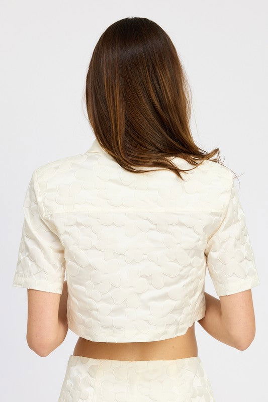 White Cropped Shirt Top - Hassle Free Cart