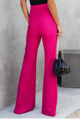 Women's Front Slit Flare Leg Pants | Hassle Free Cart