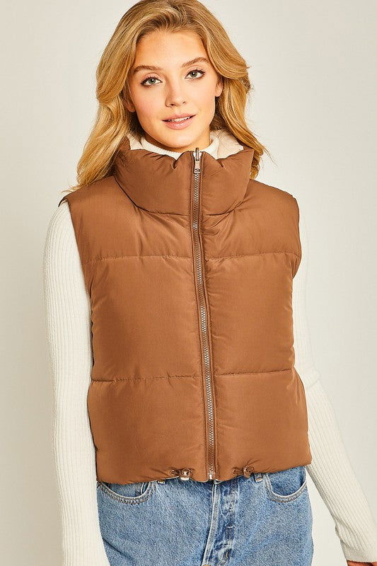 Woven Solid Reversible Vest - Hassle Free Cart